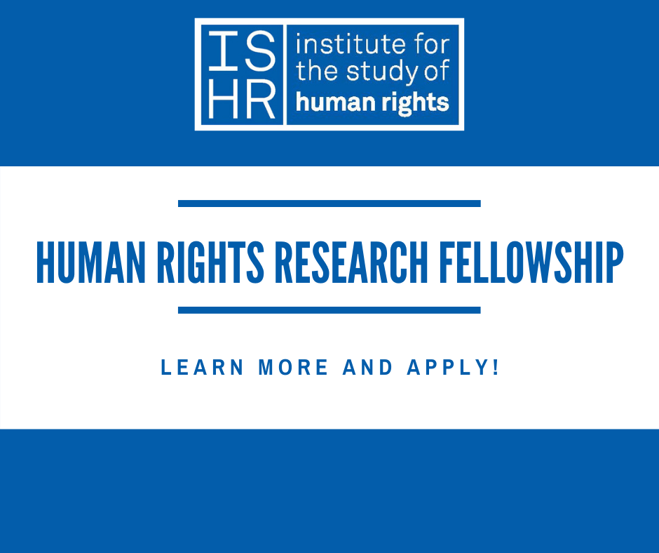 ISHR Human Rights Research Fellowship Institute for the Study of